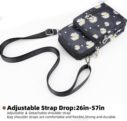 Small Crossbody Bag for Women - Mini Phone Purses with Crossbody Strap and Wallet - Nylon Arm Bag - Colors B