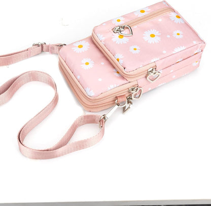 Small Crossbody Bag for Women - Mini Phone Purses with Crossbody Strap and Wallet - Nylon Arm Bag - Colors B