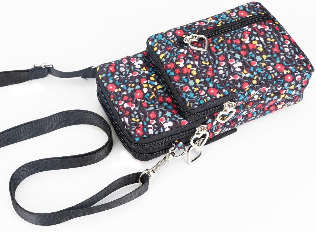 Small Crossbody Bag for Women - Mini Phone Purses with Crossbody Strap and Wallet - Nylon Arm Bag - Colors B