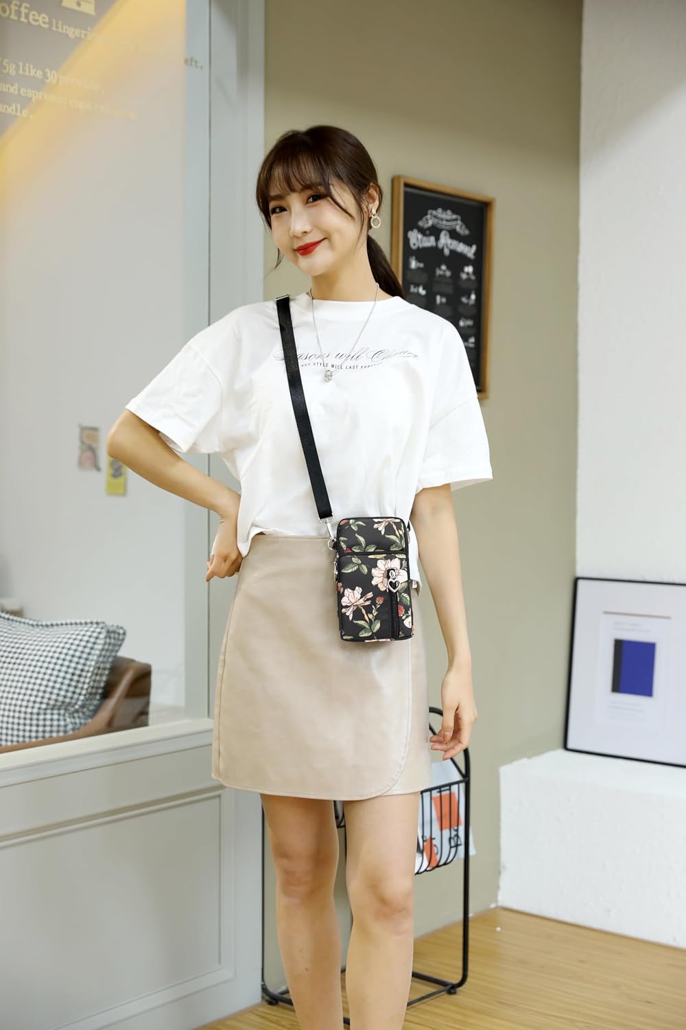 Small Crossbody Bag for Women - Mini Phone Purses with Crossbody Strap and Wallet - Nylon Arm Bag - Colors B