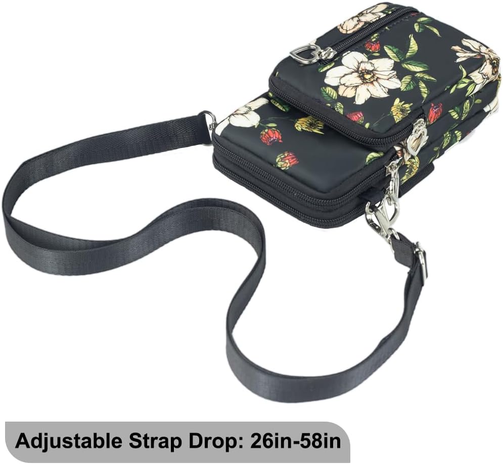Small Crossbody Bag for Women - Mini Phone Purses with Crossbody Strap and Wallet - Nylon Arm Bag - Colors B