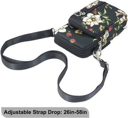 Small Crossbody Bag for Women - Mini Phone Purses with Crossbody Strap and Wallet - Nylon Arm Bag - Colors B