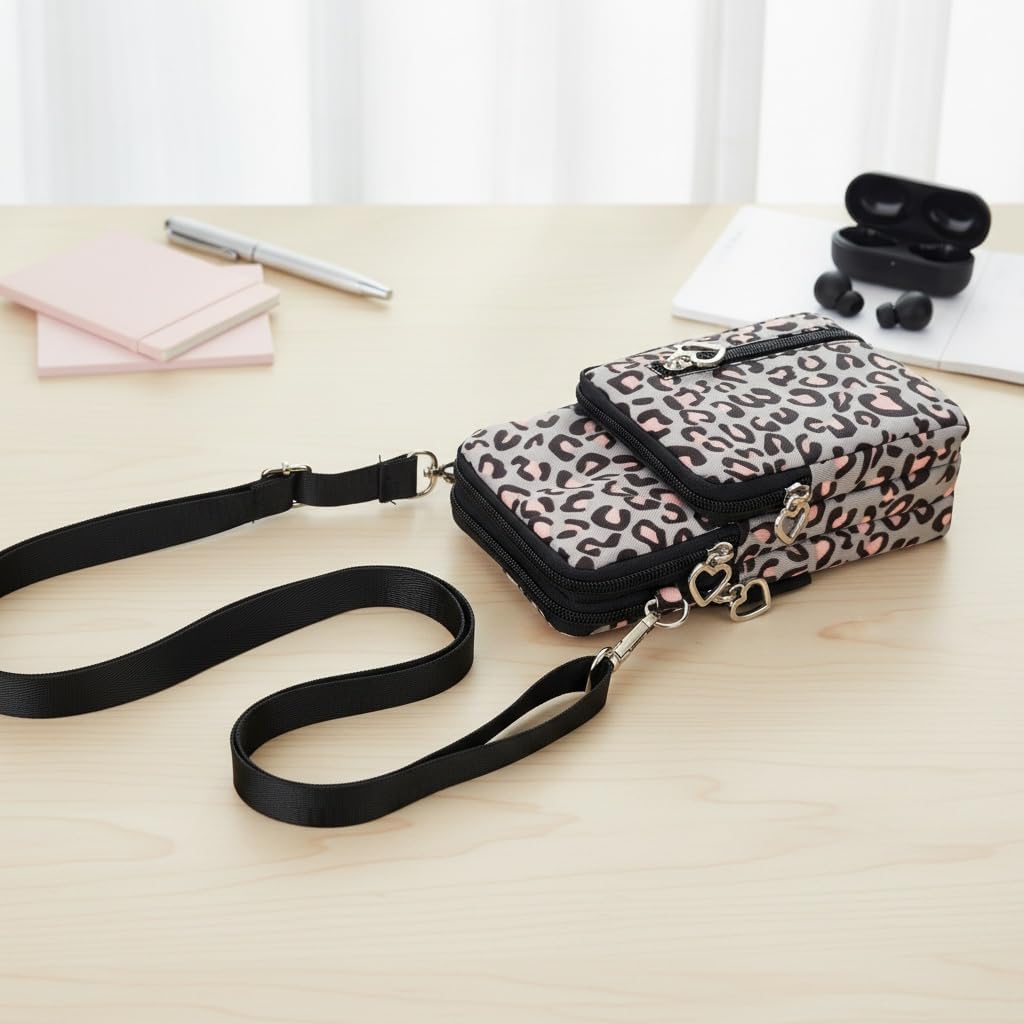 Small Crossbody Bag for Women - Mini Phone Purses with Crossbody Strap and Wallet - Nylon Arm Bag - Colors B