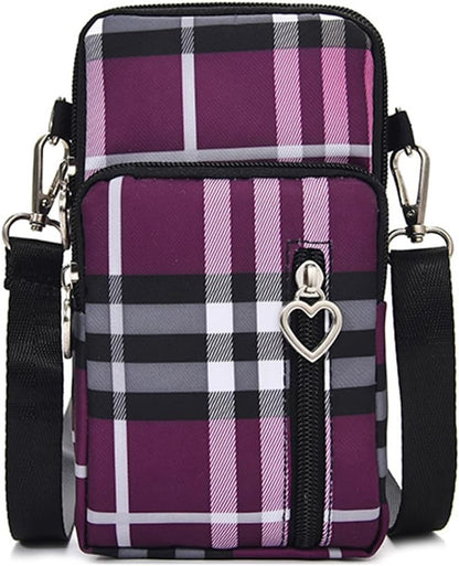 Small Crossbody Bag for Women - Mini Phone Purses with Crossbody Strap and Wallet - Nylon Arm Bag - Colors B