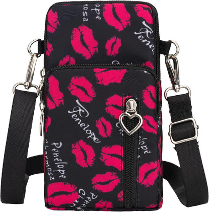 Small Crossbody Bag for Women - Mini Phone Purses with Crossbody Strap and Wallet - Nylon Arm Bag - Colors B