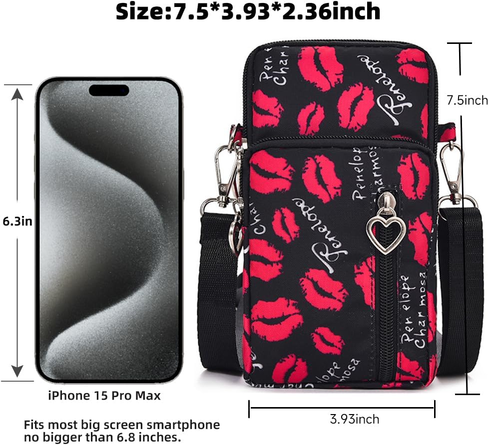 Small Crossbody Bag for Women - Mini Phone Purses with Crossbody Strap and Wallet - Nylon Arm Bag - Colors B