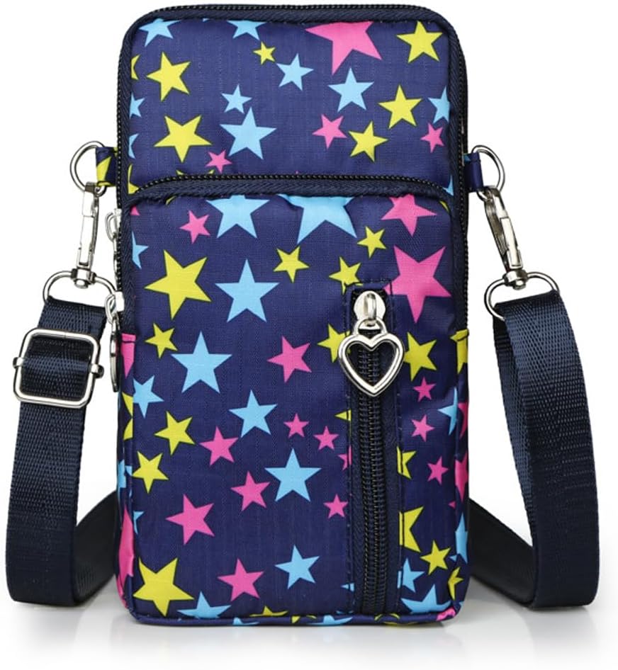 Small Crossbody Bag for Women - Mini Phone Purses with Crossbody Strap and Wallet - Nylon Arm Bag - Colors B