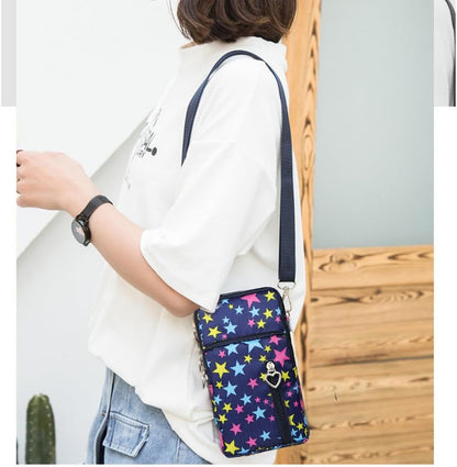 Small Crossbody Bag for Women - Mini Phone Purses with Crossbody Strap and Wallet - Nylon Arm Bag - Colors B