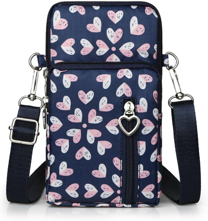 Small Crossbody Bag for Women - Mini Phone Purses with Crossbody Strap and Wallet - Nylon Arm Bag - Colors B