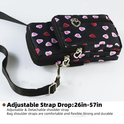 Small Crossbody Bag for Women - Mini Phone Purses with Crossbody Strap and Wallet - Nylon Arm Bag - Colors B