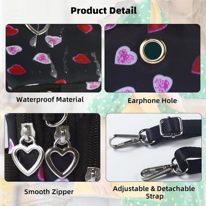 Small Crossbody Bag for Women - Mini Phone Purses with Crossbody Strap and Wallet - Nylon Arm Bag - Colors B