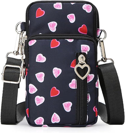 Small Crossbody Bag for Women - Mini Phone Purses with Crossbody Strap and Wallet - Nylon Arm Bag - Colors B
