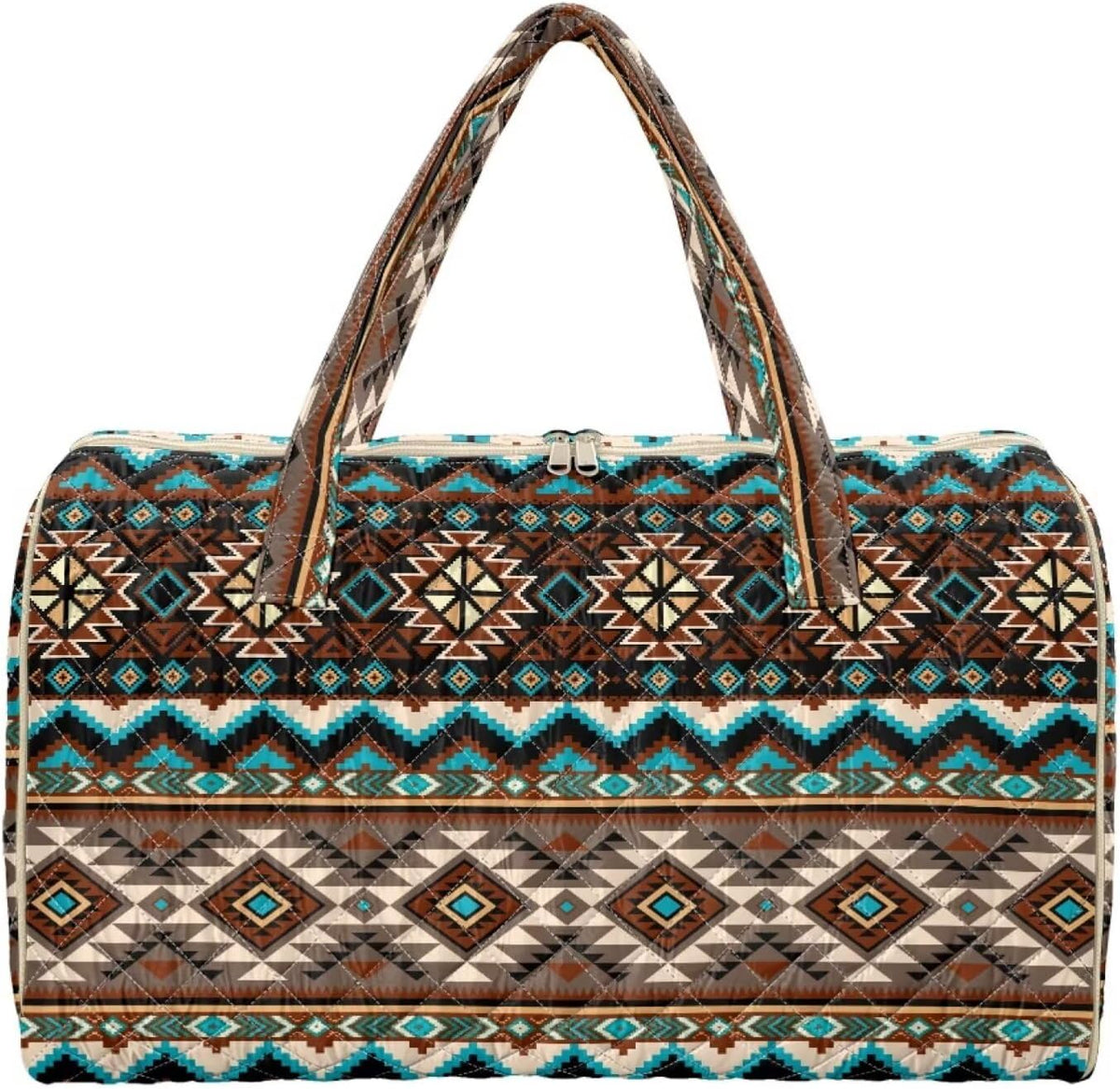 Blue Flower Travel Bags for Women, Quilted Duffel Bag Carry On Garment Duffel Bag Large Size Duffle Tote Bags Toiletry Pouch with Zipper Pockets