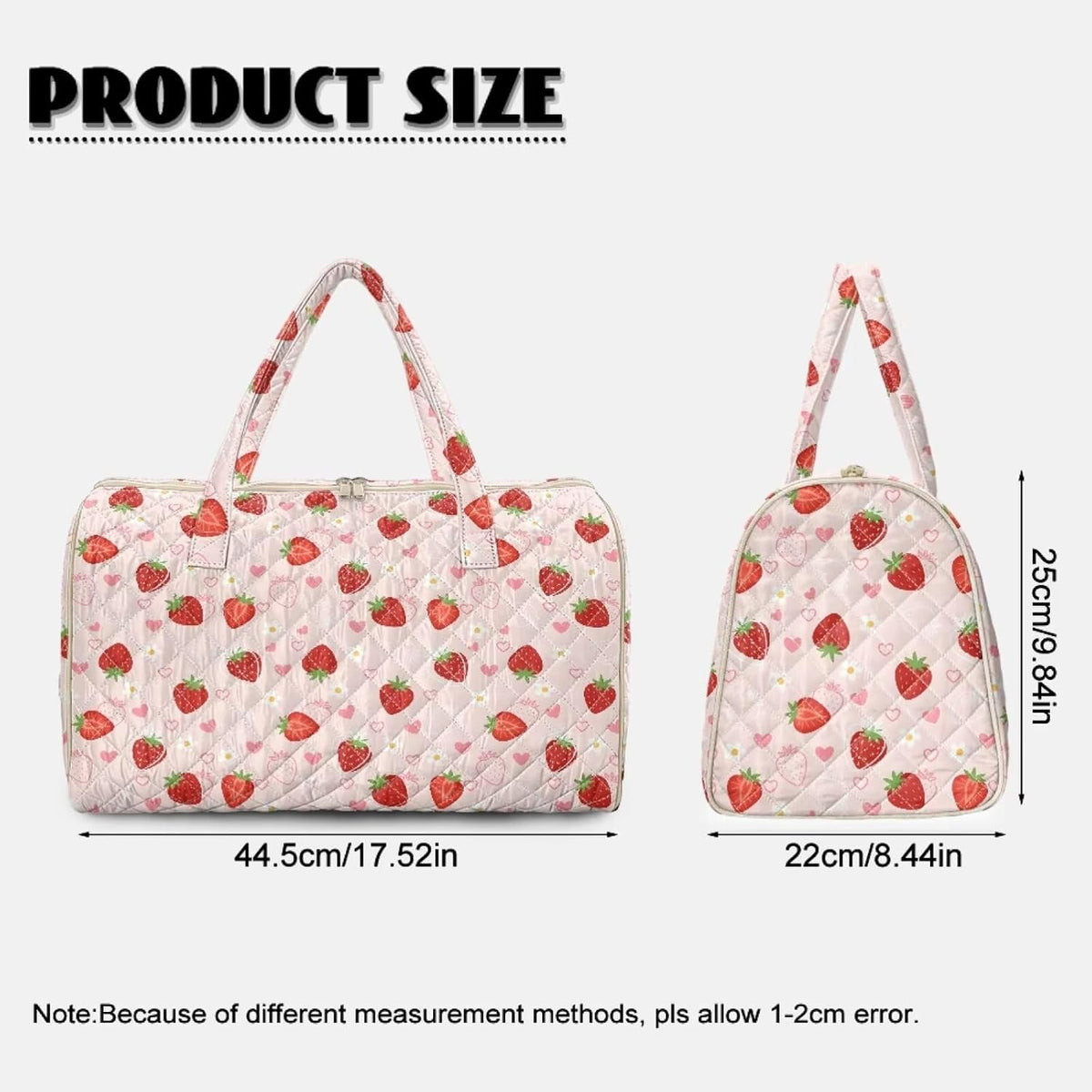 Blue Flower Travel Bags for Women, Quilted Duffel Bag Carry On Garment Duffel Bag Large Size Duffle Tote Bags Toiletry Pouch with Zipper Pockets