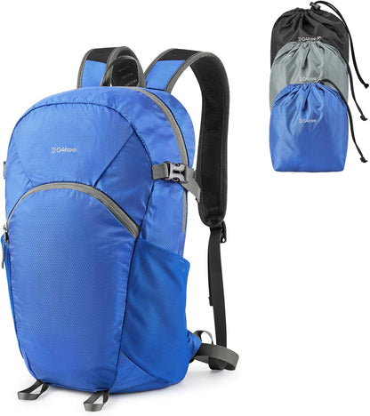 Hiking Backpack with Thickened Back Panel Packable 25L Lightweight Foldable Travel Daypack for Men Women(Grey)