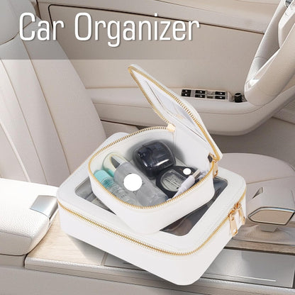 Small Clear Toiletry Bag Cosmetic Bag Makeup Bag Set with Zipper for Purse,Waterproof Travel Toiletry Bag Makeup Bag Organizer Case for Women Car Organizer