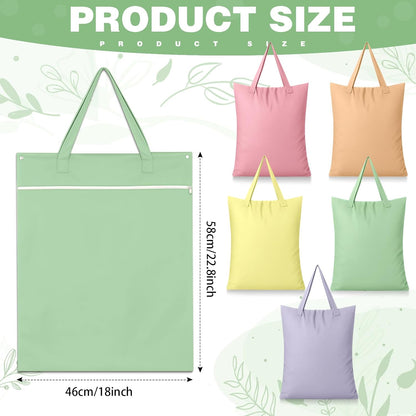 5 Pcs Travel Laundry Bags with Handle 18 x 23 Inch Waterproof Washable Dirty Clothes Bags for Wet Dry Gym Workout Swimming Pool Swimsuit Yoga Laundry College Dorm(Pink,Purple)