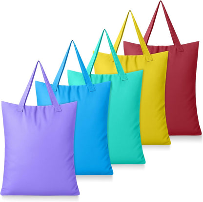 5 Pcs Travel Laundry Bags with Handle 18 x 23 Inch Waterproof Washable Dirty Clothes Bags for Wet Dry Gym Workout Swimming Pool Swimsuit Yoga Laundry College Dorm(Pink,Purple)
