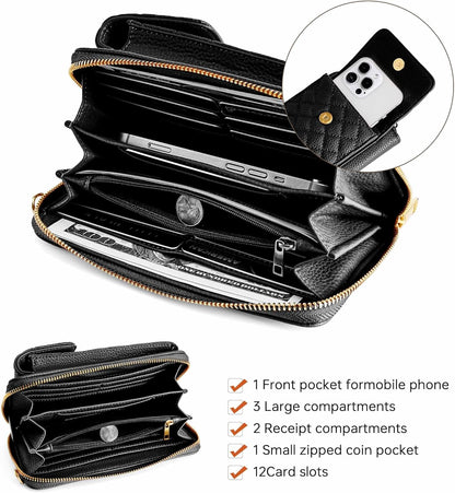 Small Crossbody Cell Phone Purse for Women - RFID Blocking Cellphone Wallet with Credit Card Slots