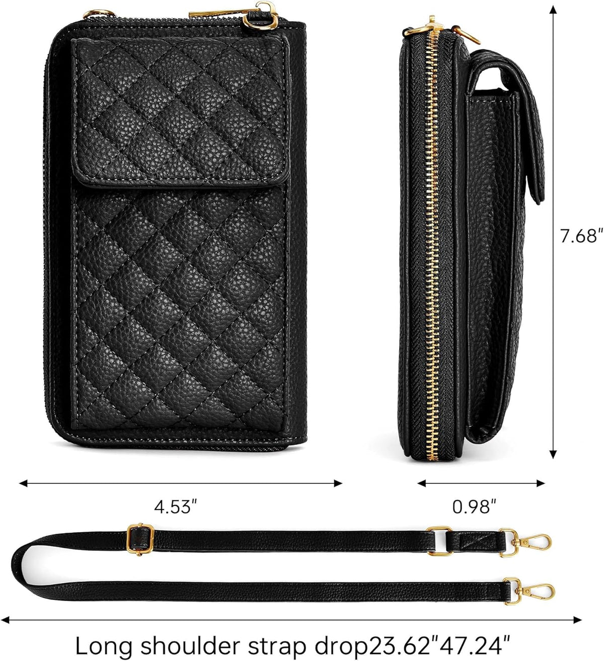 Small Crossbody Cell Phone Purse for Women - RFID Blocking Cellphone Wallet with Credit Card Slots