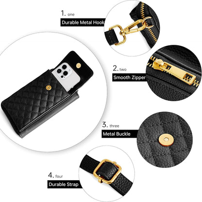 Small Crossbody Cell Phone Purse for Women - RFID Blocking Cellphone Wallet with Credit Card Slots
