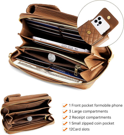 Small Crossbody Cell Phone Purse for Women - RFID Blocking Cellphone Wallet with Credit Card Slots