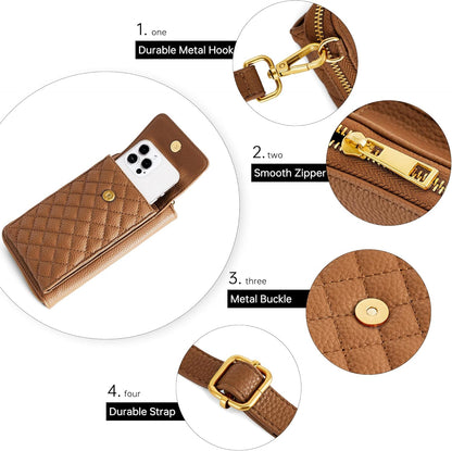 Small Crossbody Cell Phone Purse for Women - RFID Blocking Cellphone Wallet with Credit Card Slots