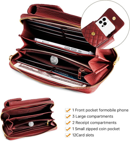 Small Crossbody Cell Phone Purse for Women - RFID Blocking Cellphone Wallet with Credit Card Slots