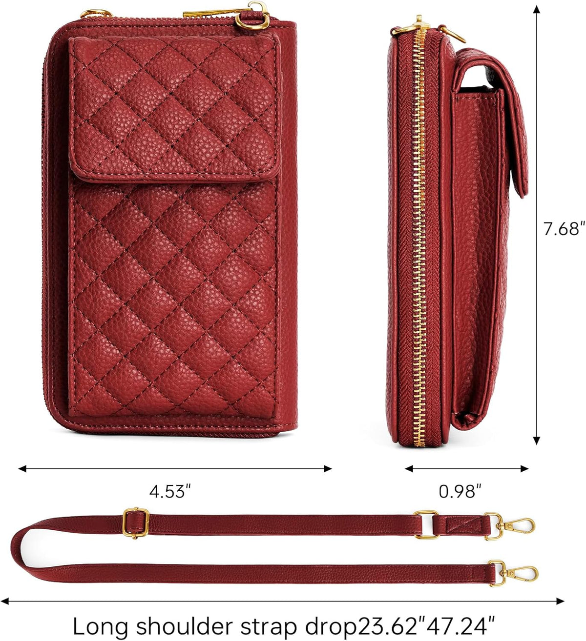 Small Crossbody Cell Phone Purse for Women - RFID Blocking Cellphone Wallet with Credit Card Slots