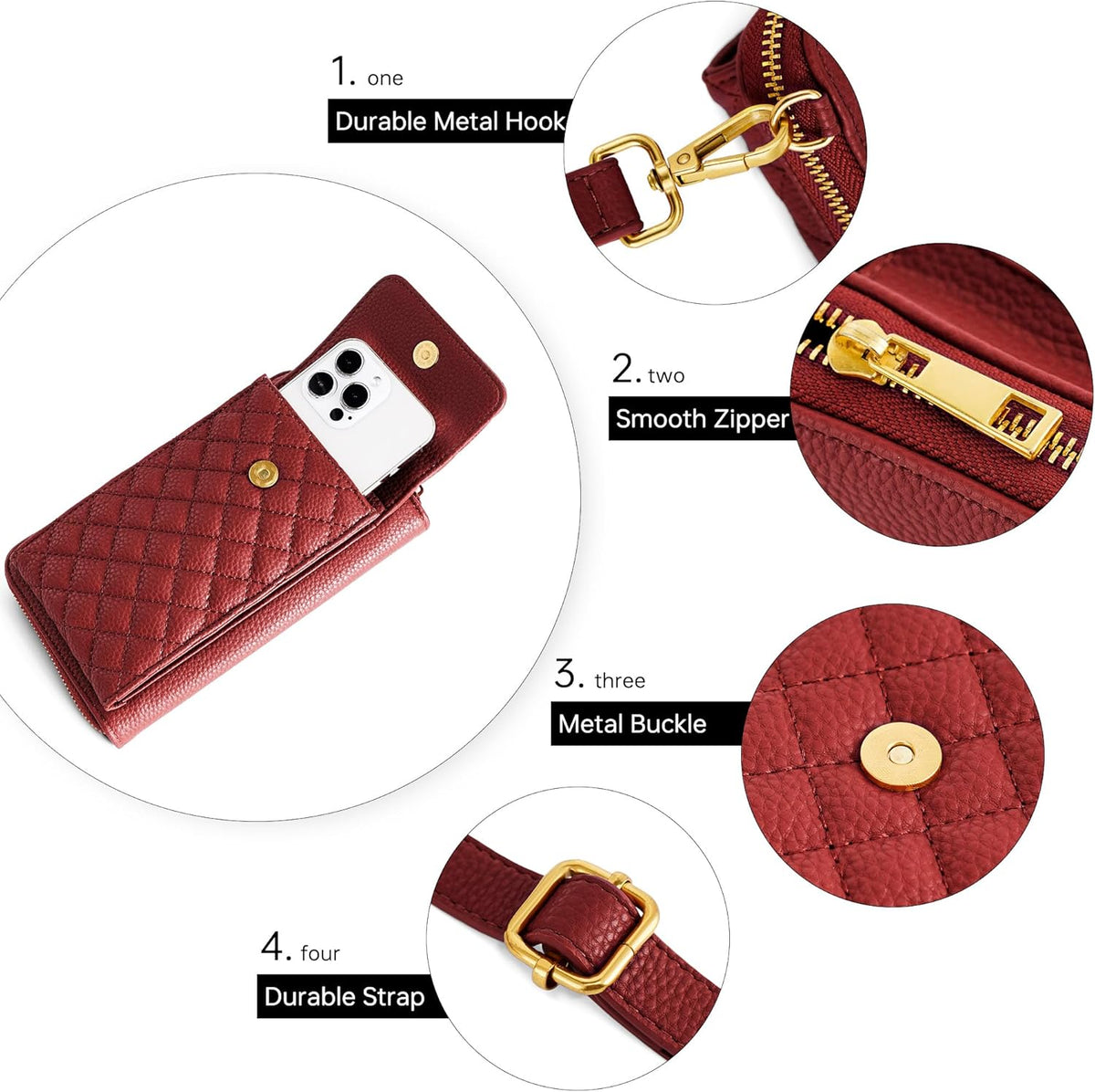 Small Crossbody Cell Phone Purse for Women - RFID Blocking Cellphone Wallet with Credit Card Slots