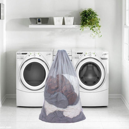 2 Pack Mesh Laundry Bags, 24 x 36 Inches Heavy Duty Drawstring Bag, Factories, College, Dorm, Travel and Apartment Dwellers, Black