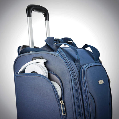Underseat Carry-On Spinner With USB Port, Jet Black, One Size