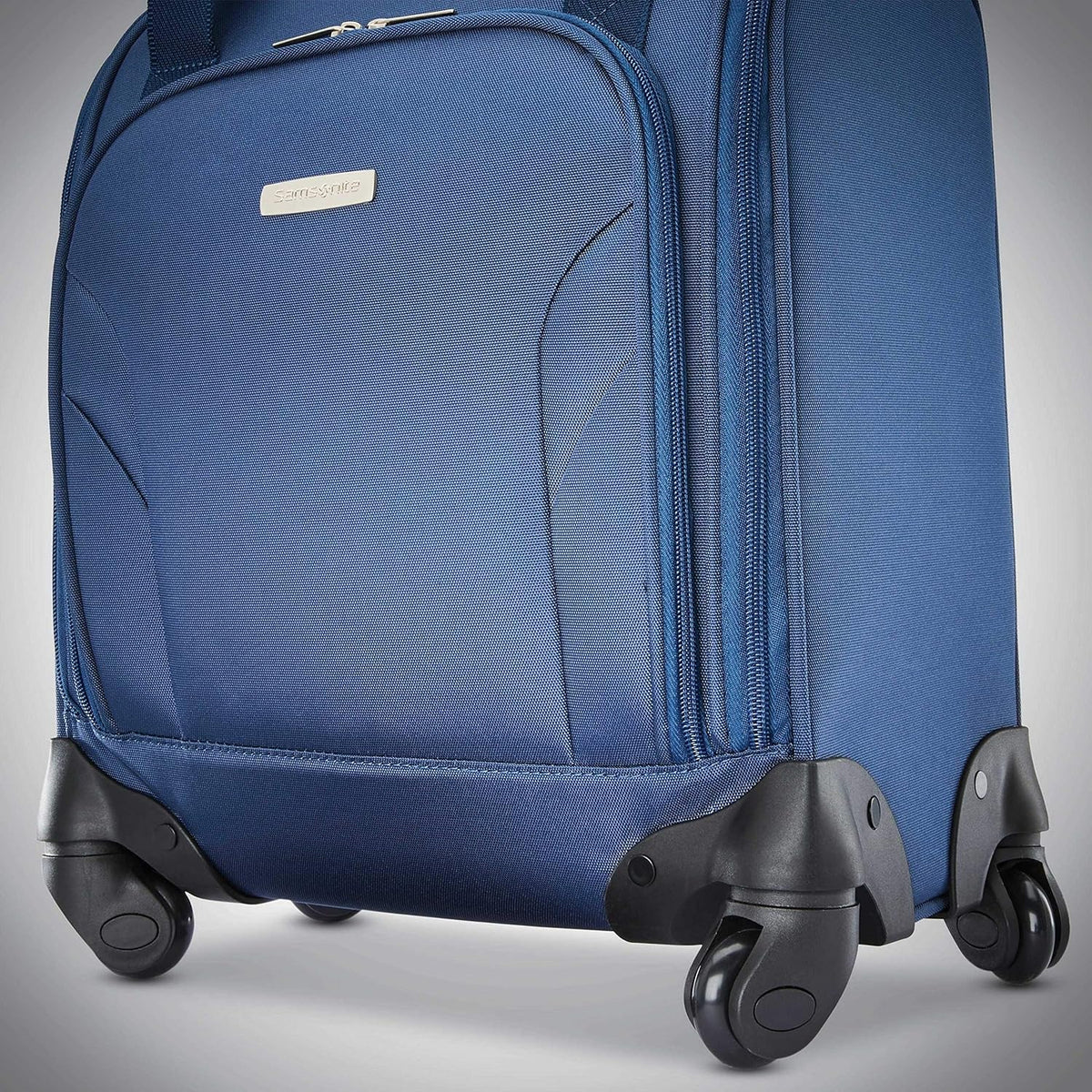 Underseat Carry-On Spinner With USB Port, Jet Black, One Size