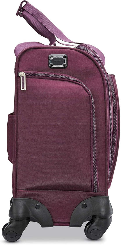 Underseat Carry-On Spinner With USB Port, Jet Black, One Size