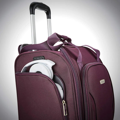Underseat Carry-On Spinner With USB Port, Jet Black, One Size