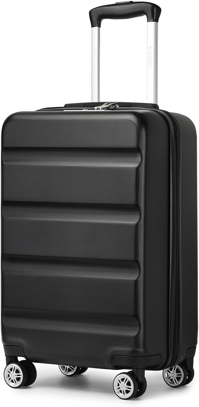 Carry On Luggage 22x14x9 Airline Approved Lightweight Small Travel Suitcase with Spinner Wheels Hard Shell TSA Carry-On Cream White