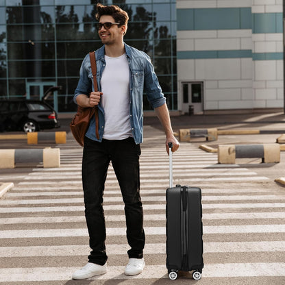 Carry On Luggage 22x14x9 Airline Approved Lightweight Small Travel Suitcase with Spinner Wheels Hard Shell TSA Carry-On Cream White