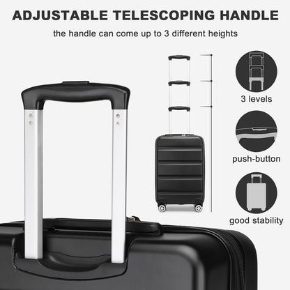 Carry On Luggage 22x14x9 Airline Approved Lightweight Small Travel Suitcase with Spinner Wheels Hard Shell TSA Carry-On Cream White