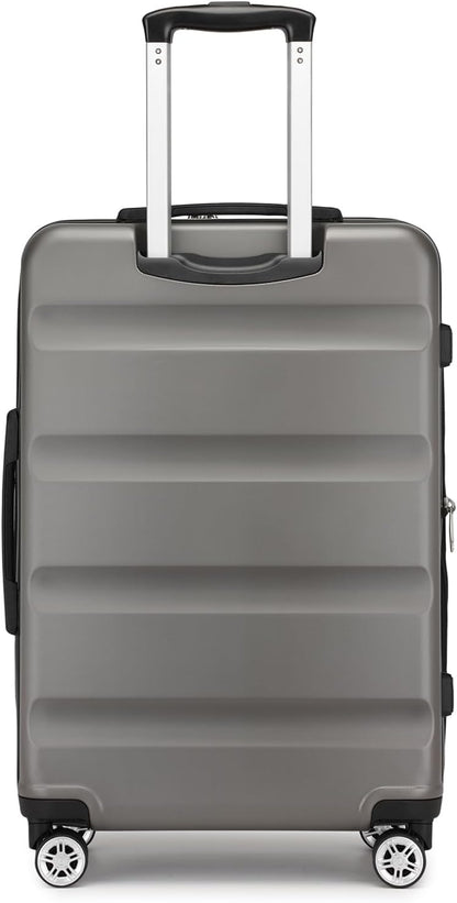 Carry On Luggage 22x14x9 Airline Approved Lightweight Small Travel Suitcase with Spinner Wheels Hard Shell TSA Carry-On Cream White