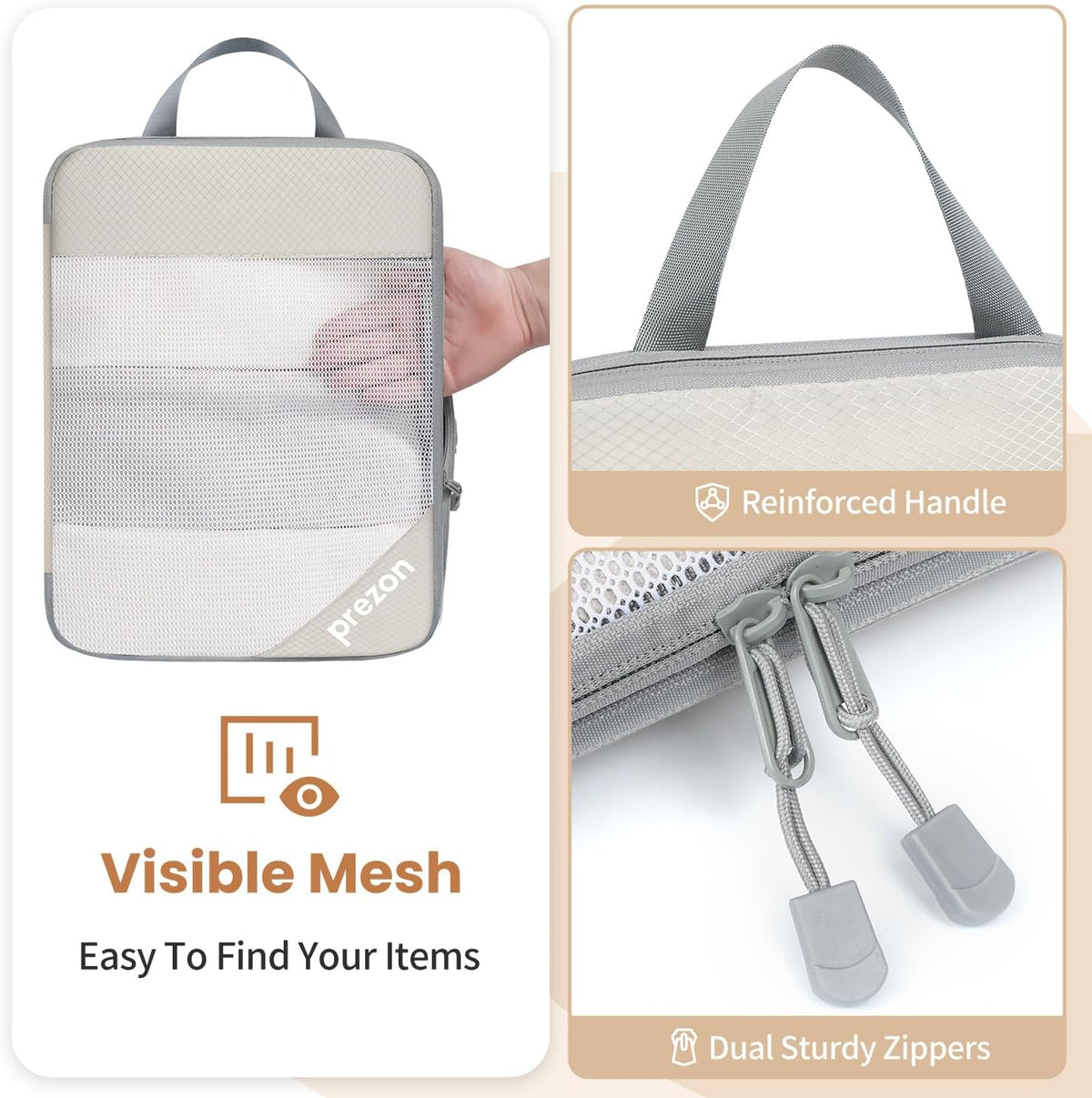Compression Packing Cubes for Travel, Lightweight Vacation Travel Essentials, Travel Accessories for Suitcase Organizer Bags Set, Durable Luggage Organizer