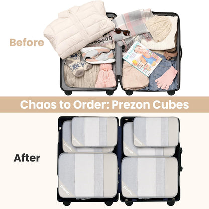 Compression Packing Cubes for Travel, Lightweight Vacation Travel Essentials, Travel Accessories for Suitcase Organizer Bags Set, Durable Luggage Organizer