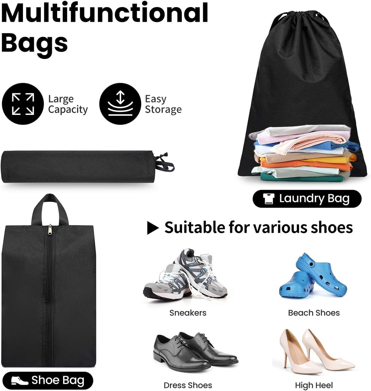 Compression Packing Cubes for Travel, Lightweight Vacation Travel Essentials, Travel Accessories for Suitcase Organizer Bags Set, Durable Luggage Organizer