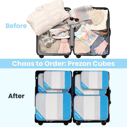 Compression Packing Cubes for Travel, Lightweight Vacation Travel Essentials, Travel Accessories for Suitcase Organizer Bags Set, Durable Luggage Organizer