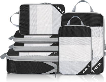 Compression Packing Cubes for Travel, Lightweight Vacation Travel Essentials, Travel Accessories for Suitcase Organizer Bags Set, Durable Luggage Organizer