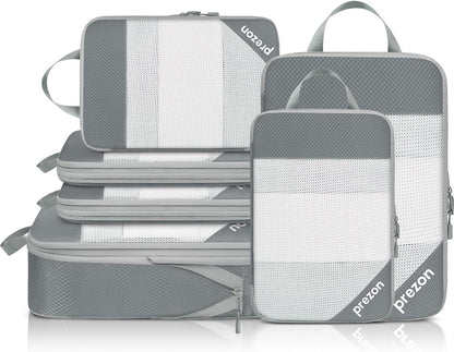 Compression Packing Cubes for Travel, Lightweight Vacation Travel Essentials, Travel Accessories for Suitcase Organizer Bags Set, Durable Luggage Organizer