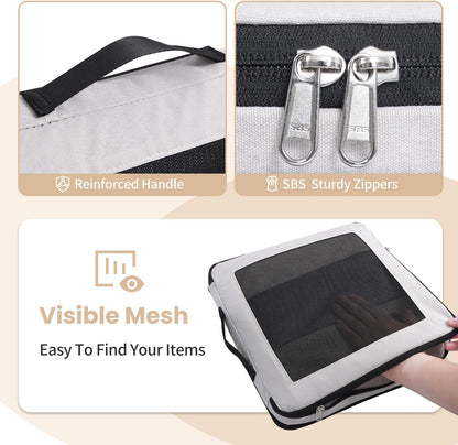 Compression Packing Cubes for Travel, Lightweight Vacation Travel Essentials, Travel Accessories for Suitcase Organizer Bags Set, Durable Luggage Organizer