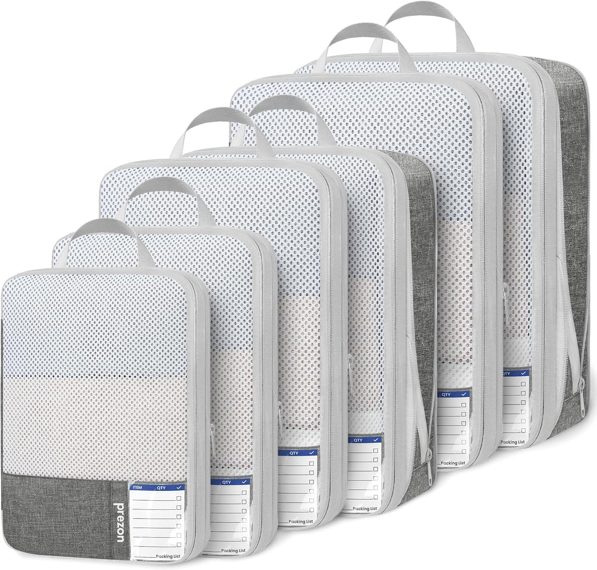 Compression Packing Cubes for Travel, Lightweight Vacation Travel Essentials, Travel Accessories for Suitcase Organizer Bags Set, Durable Luggage Organizer