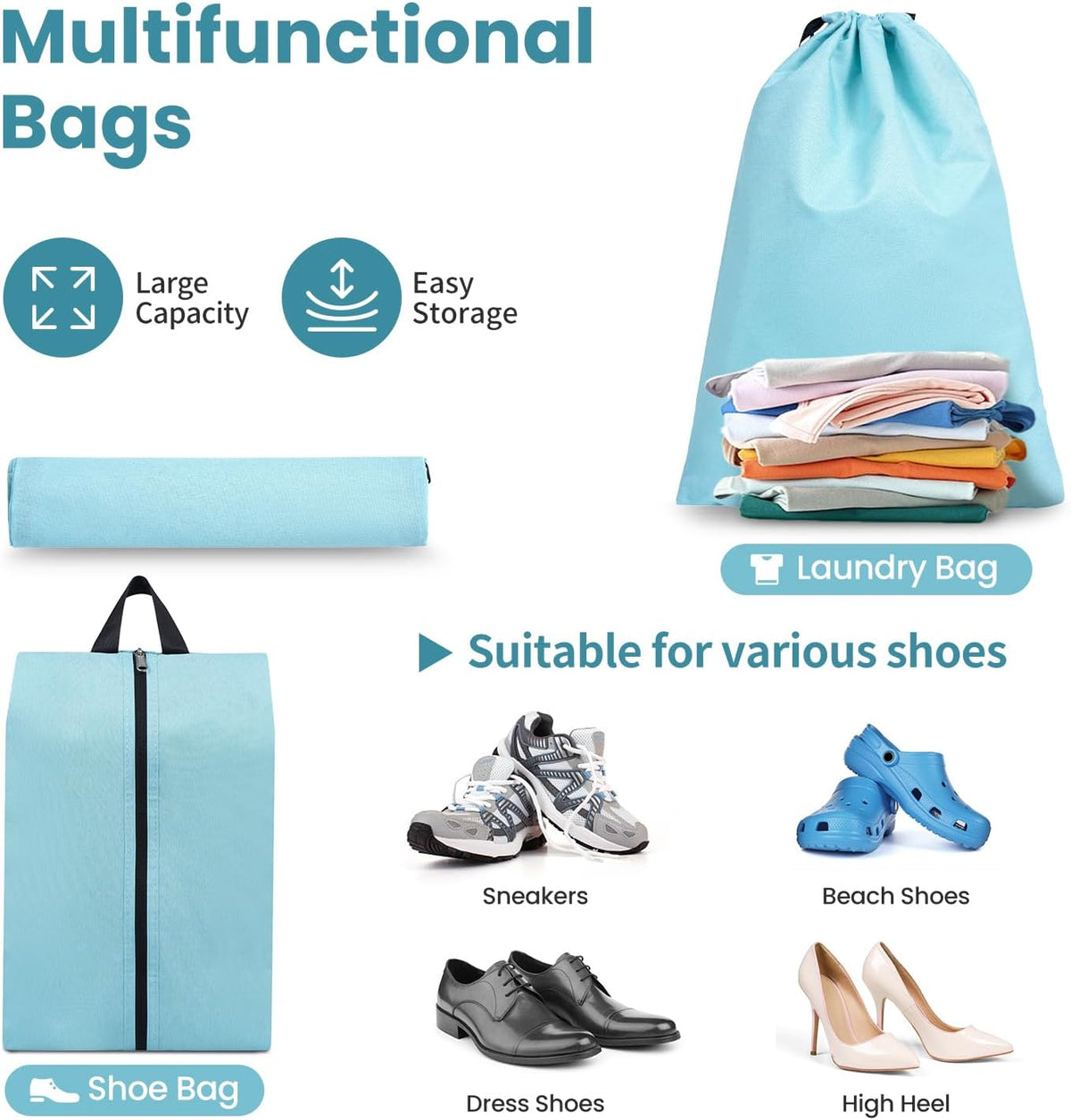 Compression Packing Cubes for Travel, Lightweight Vacation Travel Essentials, Travel Accessories for Suitcase Organizer Bags Set, Durable Luggage Organizer