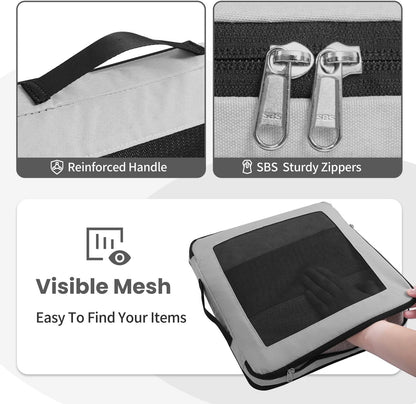 Compression Packing Cubes for Travel, Lightweight Vacation Travel Essentials, Travel Accessories for Suitcase Organizer Bags Set, Durable Luggage Organizer
