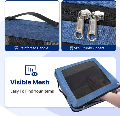 Compression Packing Cubes for Travel, Lightweight Vacation Travel Essentials, Travel Accessories for Suitcase Organizer Bags Set, Durable Luggage Organizer